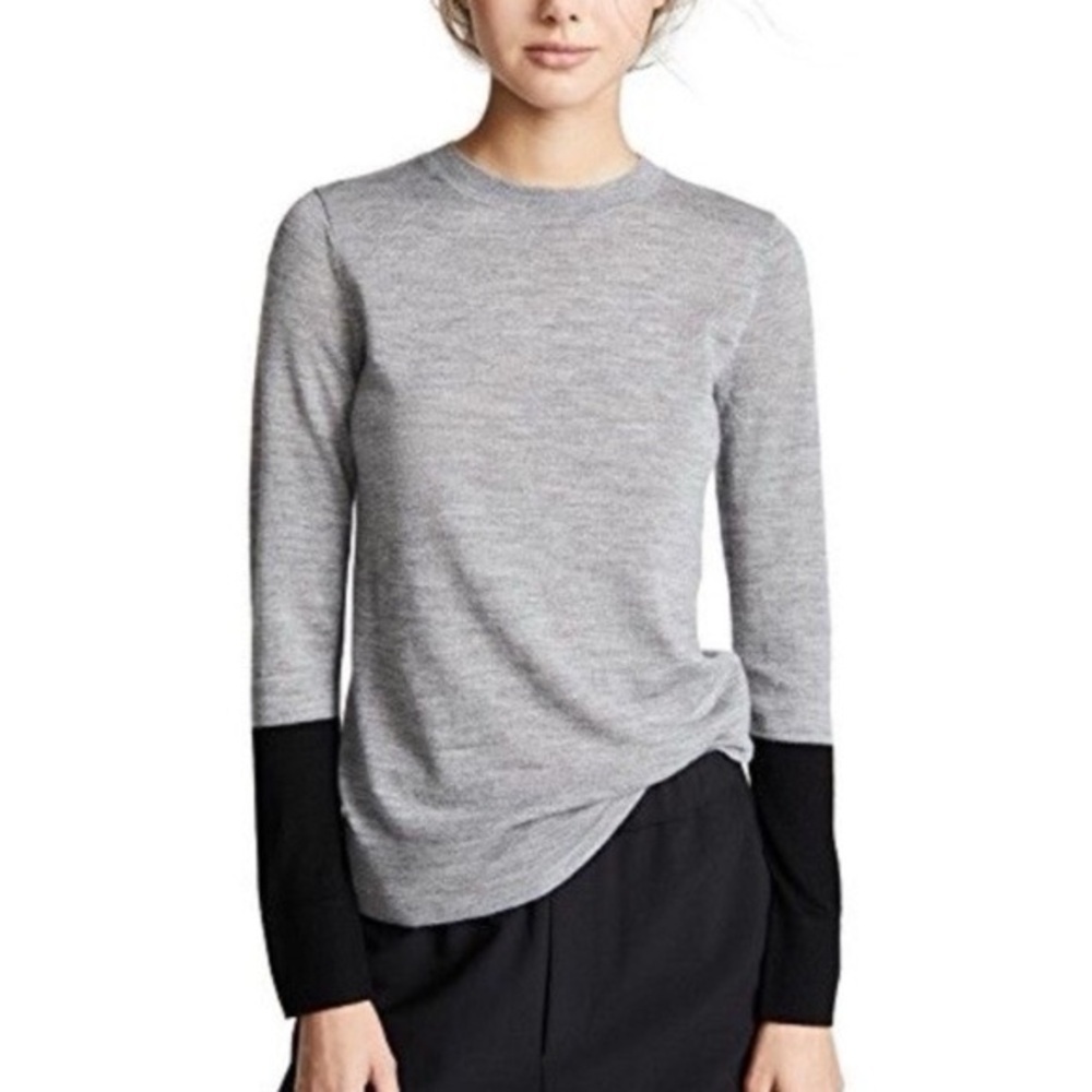 Club Monaco Mackenzie 100% Merino Wool Long Sleeve Colorblock Small